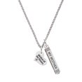 thumbnail image 1 of Delight Jewelry Silvertone Small Mother of the Groom Heart Silvertone Always My Mother Bar Charm Necklace, 23", 1 of 4