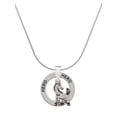 thumbnail image 1 of Delight Jewelry Silvertone Small Mustang - Mascot Hero Ring Charm Necklace, 18", 1 of 4