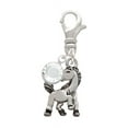 thumbnail image 1 of Delight Jewelry Silvertone Small Mustang - Mascot - Silvertone Clip on Charm with Clear Crystal Drop, 1 of 4