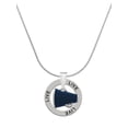 thumbnail image 1 of Delight Jewelry Silvertone Small Navy Blue Megaphone Live Ring Charm Necklace, 18", 1 of 4