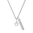 thumbnail image 1 of Delight Jewelry Silvertone Small Open Paw Silvertone Forever Bar Charm Necklace, 23", 1 of 4