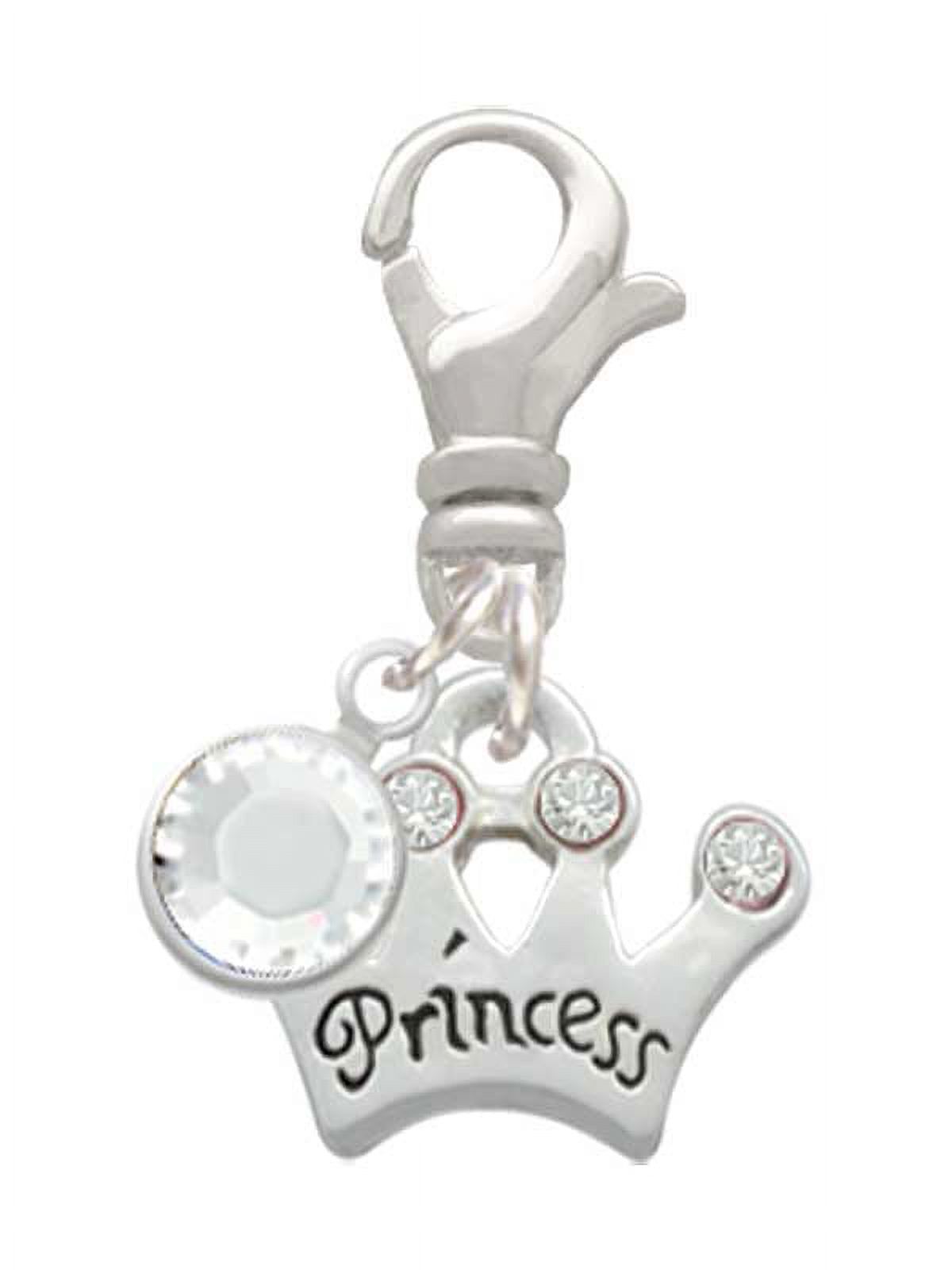 CROWN BLUE GEMS Italian Charm I Love my Princess Tiara 9mm