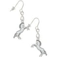 thumbnail image 1 of Delight Jewelry Silvertone Small Rearing Horse Silver tone Infinity French Earrings, 1 of 4