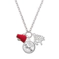 thumbnail image 1 of Delight Jewelry Silvertone Small Red Megaphone Let Things Go Fall Zoey Charm Necklace, 28", 1 of 4