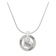 thumbnail image 1 of Delight Jewelry Silvertone Small ''Sister'' Heart with Clear Crystal Live Ring Charm Necklace, 18", 1 of 4
