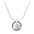 thumbnail image 1 of Delight Jewelry Silvertone Small Sparkle Clear AB Softball Miracles Ring Charm Necklace, 18", 1 of 4