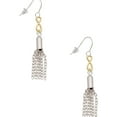 thumbnail image 1 of Delight Jewelry Silvertone Small Tassel Gold Tone Infinity French Earrings, 1 of 4