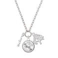 thumbnail image 1 of Delight Jewelry Silvertone Small hope Script Let Things Go Fall Zoey Charm Necklace, 28", 1 of 4