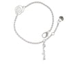 thumbnail image 1 of Delight Jewelry Silvertone Small hope Script Silver-tone Rose Link Chain Bracelet, 6.25"+1.75" Extender, 1 of 4