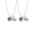 thumbnail image 1 of Delight Jewelry Silvertone Snake Wrapped Around Spinner Mother & Daughter Heart Necklaces (Set of 2), 19"+2", 1 of 4