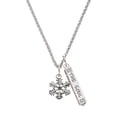 thumbnail image 1 of Delight Jewelry Silvertone Snowflake Silvertone Hope Anchors the Soul Bar Charm Necklace, 23", 1 of 4