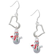 Delight Jewelry Silvertone Snowman with Red Scarf YYY