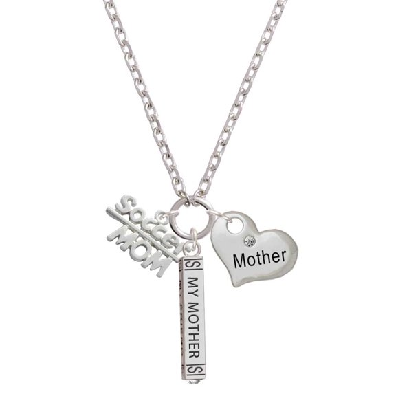 Delight Jewelry Silvertone Soccer Mom Always My Mother Bar Zoe Necklace