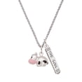 thumbnail image 1 of Delight Jewelry Silvertone Spotted Cow Silvertone Hope Anchors the Soul Bar Charm Necklace, 23", 1 of 4