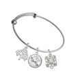 thumbnail image 1 of Delight Jewelry Silvertone Square AB Crystal with Filigree Silvertone Let Things Go Tree Charm Bangle Bracelet, 1 of 4