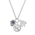 thumbnail image 1 of Delight Jewelry Silvertone Star of David with Blue Crystal Spinner Let Things Go Fall Zoey Charm Necklace, 28", 1 of 4