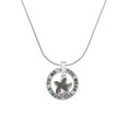 thumbnail image 1 of Delight Jewelry Silvertone Starfish Spinner Silver-tone You Mean the World to Me Ring Necklace, 18", 1 of 4