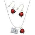 thumbnail image 1 of Delight Jewelry Silvertone Suitcase Red Lucky Ladybug Necklace and Dangle Earrings Set, 1 of 6