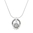 thumbnail image 1 of Delight Jewelry Silvertone Sun Miracles Ring Charm Necklace, 18", 1 of 4