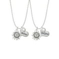 thumbnail image 1 of Delight Jewelry Silvertone Sun Mother & Daughter Heart Necklaces (Set of 2), 19"+2", 1 of 4