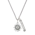 thumbnail image 1 of Delight Jewelry Silvertone Sun Silvertone Courage Strength Wisdom Honesty Bar Charm Necklace, 23", 1 of 4