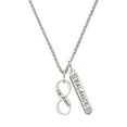 thumbnail image 1 of Delight Jewelry Silvertone Te Amo Infinity Sign Silvertone Balance Bar Charm Necklace, 23", 1 of 4