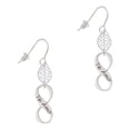 thumbnail image 1 of Delight Jewelry Silvertone Te Amo Infinity Sign Silvertone Leaf French Earrings, 1 of 5