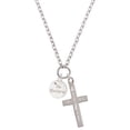 thumbnail image 1 of Delight Jewelry Silvertone Te Quiero Disc I Have Plans for You Engraved Cross Zoey Necklace, 28", 1 of 4