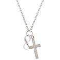 thumbnail image 1 of Delight Jewelry Silvertone Te Quiero Infinity Sign I Have Plans for You Engraved Cross Zoey Necklace, 28", 1 of 4