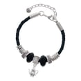 thumbnail image 1 of Delight Jewelry Silvertone Tea Pot Niece Celtic Knot Leather Bead Bracelet, 7"+2" Extender, 1 of 4