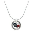 thumbnail image 1 of Delight Jewelry Silvertone Texas Flag - Ranger Silvertone Grandmother Ring Charm Necklace, 18", 1 of 4