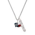 thumbnail image 1 of Delight Jewelry Silvertone Texas Flag - Ranger Silvertone Hope Anchors the Soul Bar Charm Necklace, 23", 1 of 4