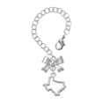 thumbnail image 1 of Delight Jewelry Silvertone Texas Outline - Silvertone Bow Charm Accessory for Tumblers and Thermal Cups, 1 of 4