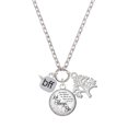 thumbnail image 1 of Delight Jewelry Silvertone Text Chat - bff - Best Friends Forever - Let Things Go Fall Zoey Charm Necklace, 28", 1 of 4