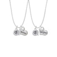 thumbnail image 1 of Delight Jewelry Silvertone Text Chat - qt - Cutie - Mother & Daughter Heart Necklaces (Set of 2), 19"+2", 1 of 4