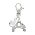 thumbnail image 1 of Delight Jewelry Silvertone Tiara - Silvertone Clip on Charm with Clear Crystal Drop, 1 of 4