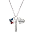 thumbnail image 1 of Delight Jewelry Silvertone Translucent Texas - Lone Star Always My Mother Bar Zoe Necklace, 1 of 4