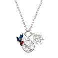 thumbnail image 1 of Delight Jewelry Silvertone Translucent Texas - Lone Star Let Things Go Fall Zoey Charm Necklace, 28", 1 of 4
