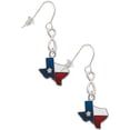 thumbnail image 1 of Delight Jewelry Silvertone Translucent Texas - Lone Star Silver tone Infinity French Earrings, 1 of 4