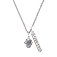 thumbnail image 1 of Delight Jewelry Silvertone Tropical Fishes Spinner Silvertone Forever Bar Charm Necklace, 23", 1 of 4