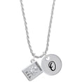 thumbnail image 1 of Delight Jewelry Silvertone U.S. Passport Silvertone Script Initial Disc - O - Charm Necklace, 20"+3", 1 of 4