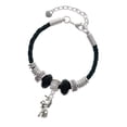 thumbnail image 1 of Delight Jewelry Silvertone Unicorn Best Friend Celtic Knot Leather Bead Bracelet, 7"+2" Extender, 1 of 4