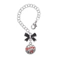 thumbnail image 1 of Delight Jewelry Silvertone Volleyball - ''Bump It'' - Silvertone Black Bow Charm Accessory for Tumblers and Thermal Cups, 1 of 4