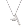 thumbnail image 1 of Delight Jewelry Silvertone Volleyball Mom Silvertone Believe Faith Prayer Hope Bar Charm Necklace, 23", 1 of 4