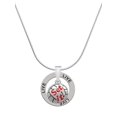 thumbnail image 1 of Delight Jewelry Silvertone Volleyball - ''Set It'' Live Ring Charm Necklace, 18", 1 of 4