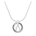 thumbnail image 1 of Delight Jewelry Silvertone Wishbone Gymnastics Ring Charm Necklace, 18", 1 of 4