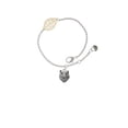 thumbnail image 1 of Delight Jewelry Silvertone Wolf Head - Goldtone Leaf Delicate Bracelet, 6.25+1.75", 1 of 4