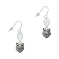 thumbnail image 1 of Delight Jewelry Silvertone Wolf Head Silvertone Leaf French Earrings, 1 of 5