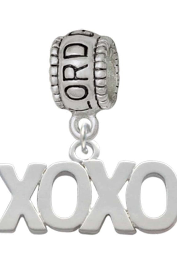 Silvertone XOXO Lord Guide Me Charm Bead
