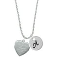 thumbnail image 1 of Delight Jewelry Silvertone You Are More Loved Engraved Locket Silvertone Script Initial Disc - A - Charm Necklace, 20"+3", 1 of 4